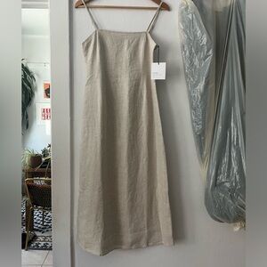 Bella Dahl NWT Midi cream linen dress